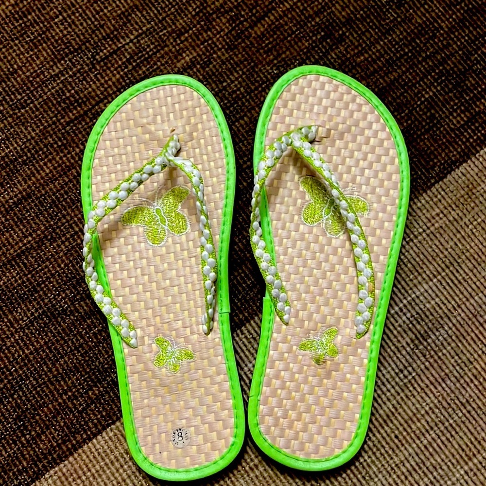 Knitted Butterfly Spa Flip Flops.